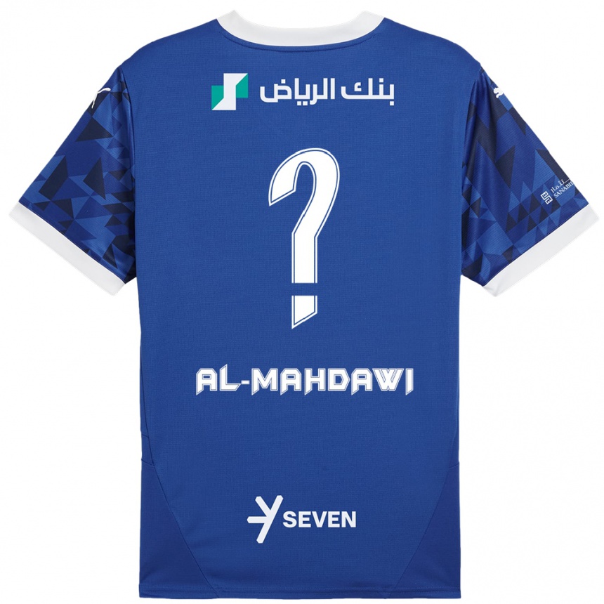 Kids Football Ali Al-Mahdawi #0 Dark Blue White Home Jersey 2024/25 T-Shirt Nz