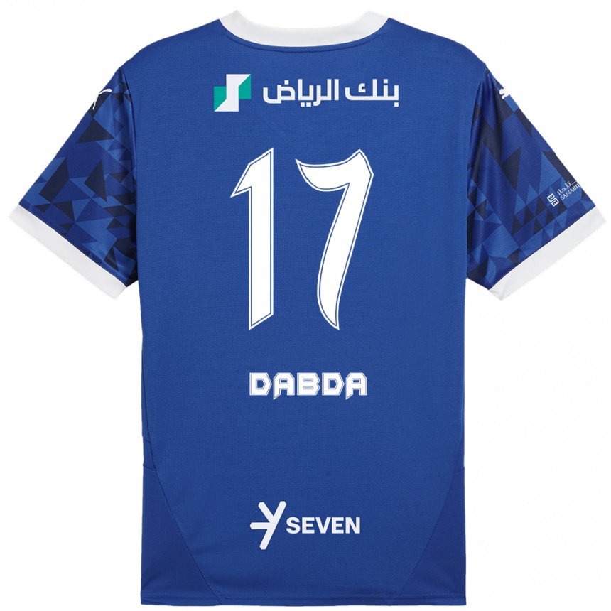 Kids Football Claudia Dabda #17 Dark Blue White Home Jersey 2024/25 T-Shirt Nz