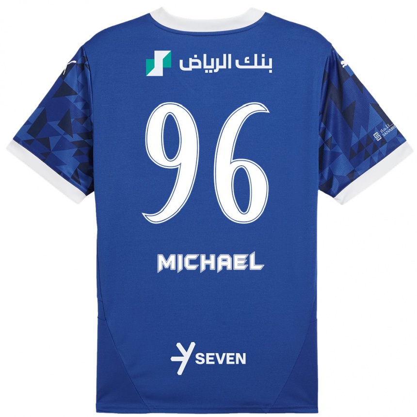 Kids Football Michael #96 Dark Blue White Home Jersey 2024/25 T-Shirt Nz