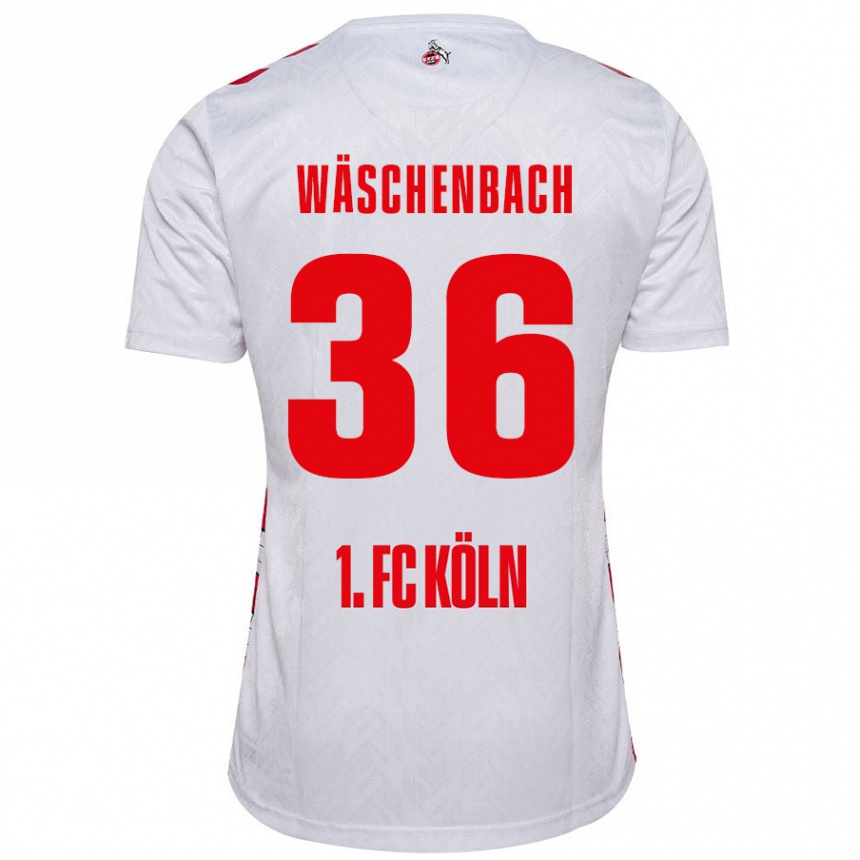 Kids Football Meiko Wäschenbach #36 White Red Home Jersey 2024/25 T-Shirt Nz