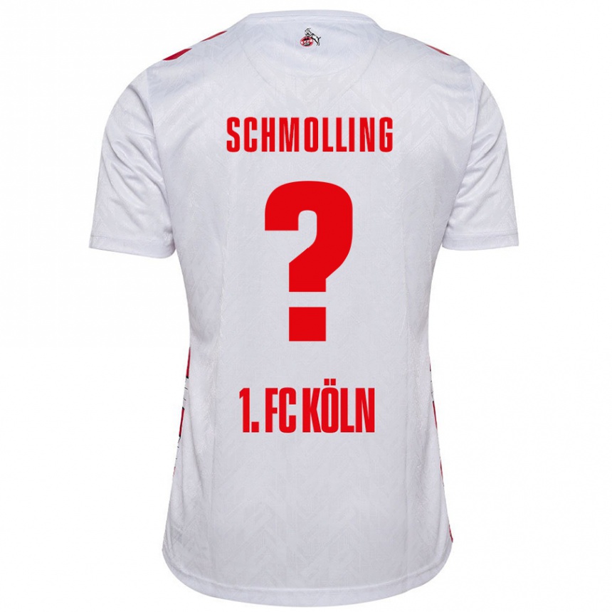 Kids Football Viktor Schmolling #0 White Red Home Jersey 2024/25 T-Shirt Nz