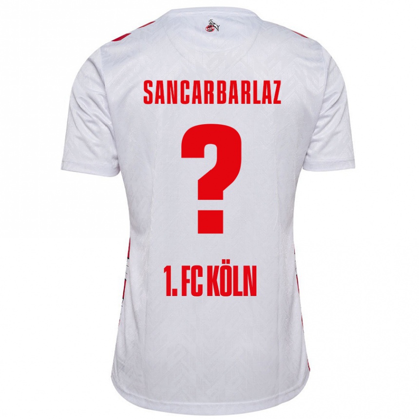 Kids Football Keyhan Sancarbarlaz #0 White Red Home Jersey 2024/25 T-Shirt Nz