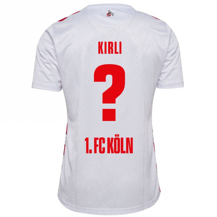 Kids Football Celil-Noah Kirli #0 White Red Home Jersey 2024/25 T-Shirt Nz