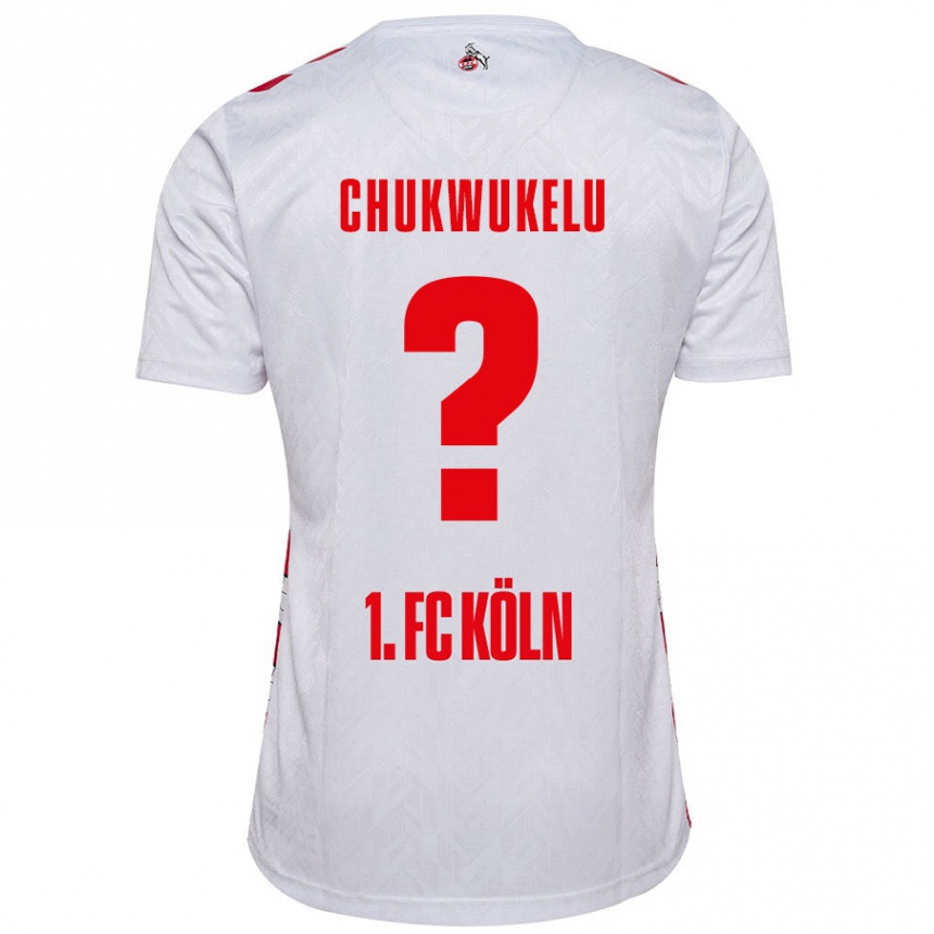 Kids Football Chinedu Chukwukelu #0 White Red Home Jersey 2024/25 T-Shirt Nz