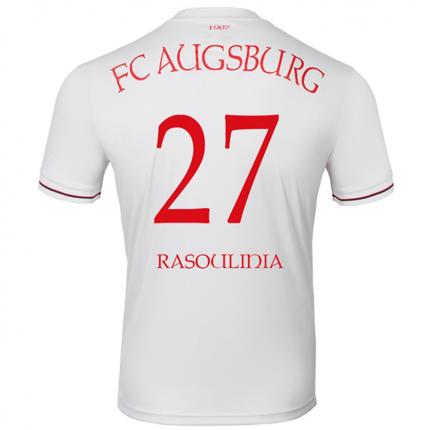 Kids Football Nick Rasoulinia #27 White Home Jersey 2024/25 T-Shirt Nz