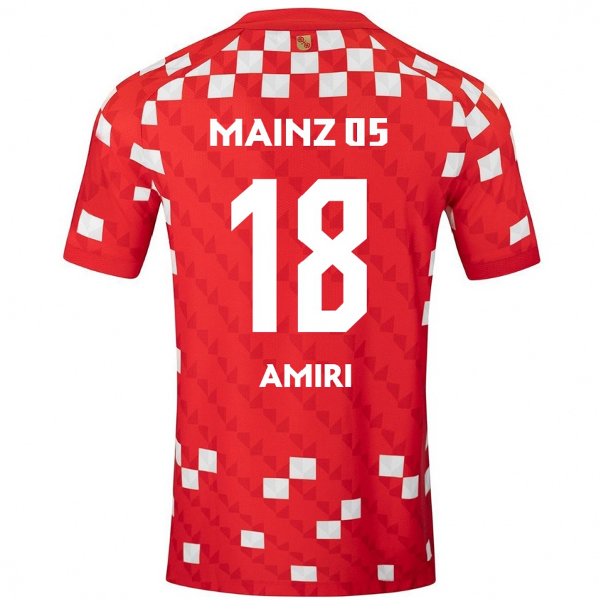 Kids Football Nadiem Amiri #18 White Red Home Jersey 2024/25 T-Shirt Nz