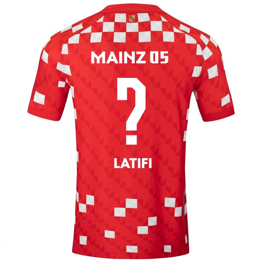 Kids Football Artan Latifi #0 White Red Home Jersey 2024/25 T-Shirt Nz