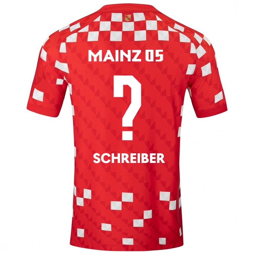 Kids Football Philipp Schreiber #0 White Red Home Jersey 2024/25 T-Shirt Nz