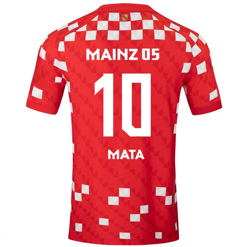 Kids Football Ken Mata #10 White Red Home Jersey 2024/25 T-Shirt Nz