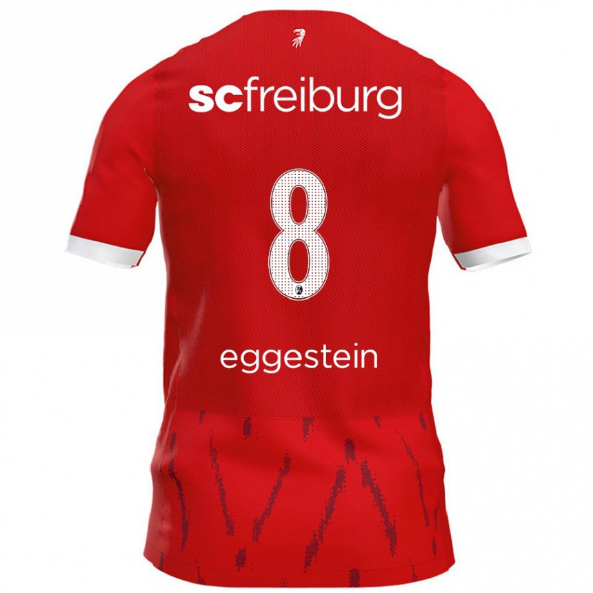 Kids Football Maximilian Eggestein #8 Red Home Jersey 2024/25 T-Shirt Nz