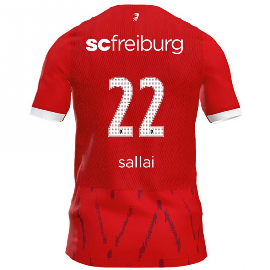 Kids Football Roland Sallai #22 Red Home Jersey 2024/25 T-Shirt Nz