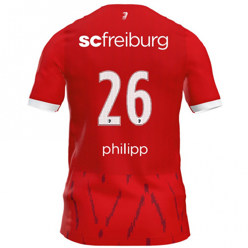 Kids Football Maximilian Philipp #26 Red Home Jersey 2024/25 T-Shirt Nz