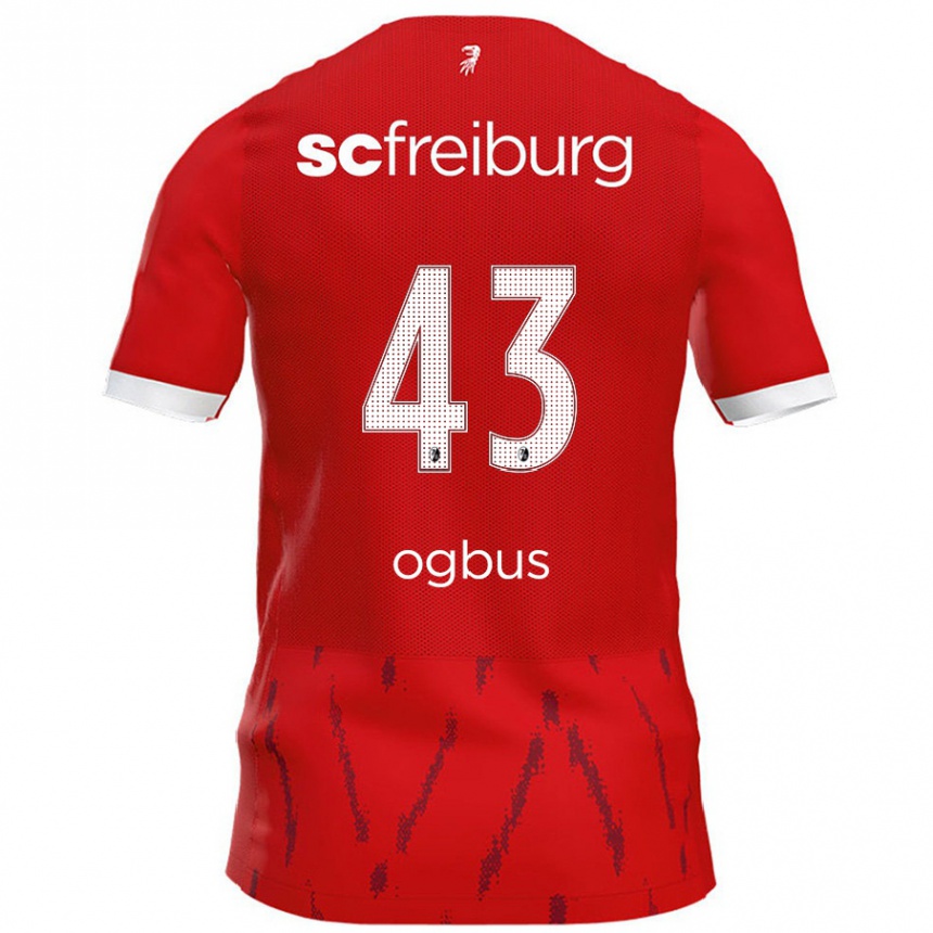 Kids Football Bruno Ogbus #43 Red Home Jersey 2024/25 T-Shirt Nz