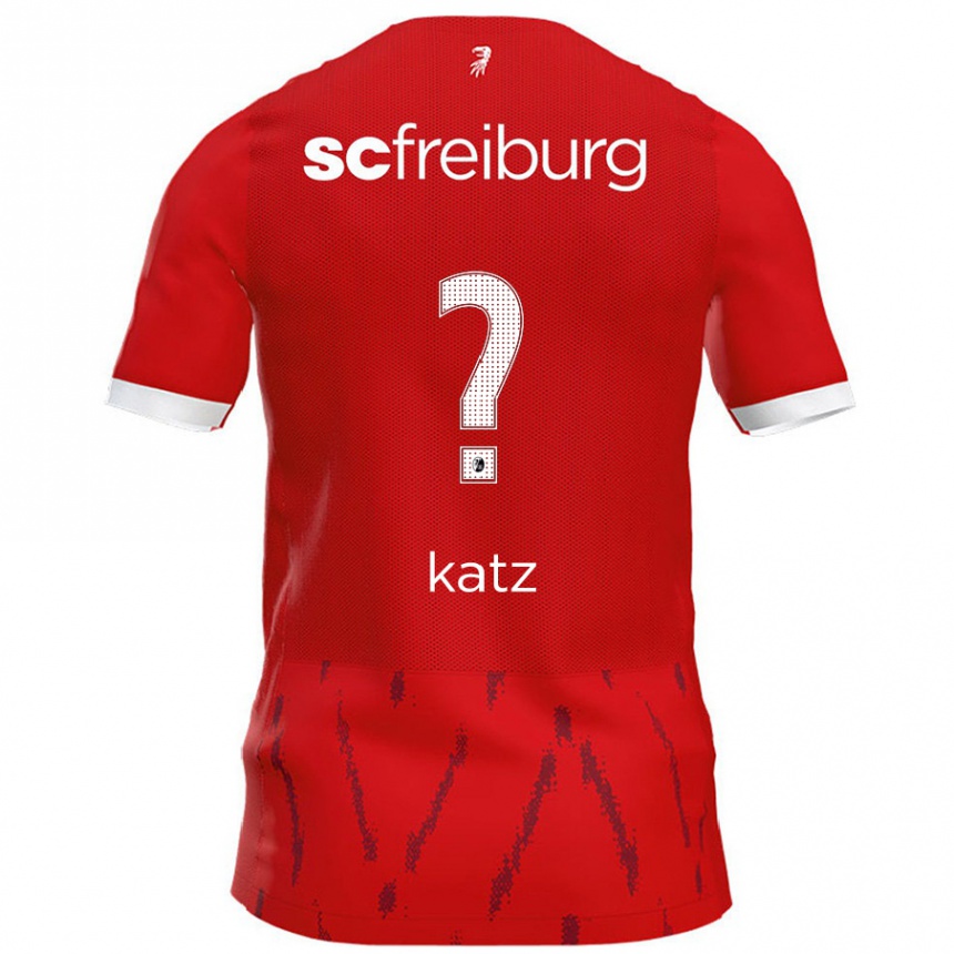 Kids Football Kilian Katz #0 Red Home Jersey 2024/25 T-Shirt Nz