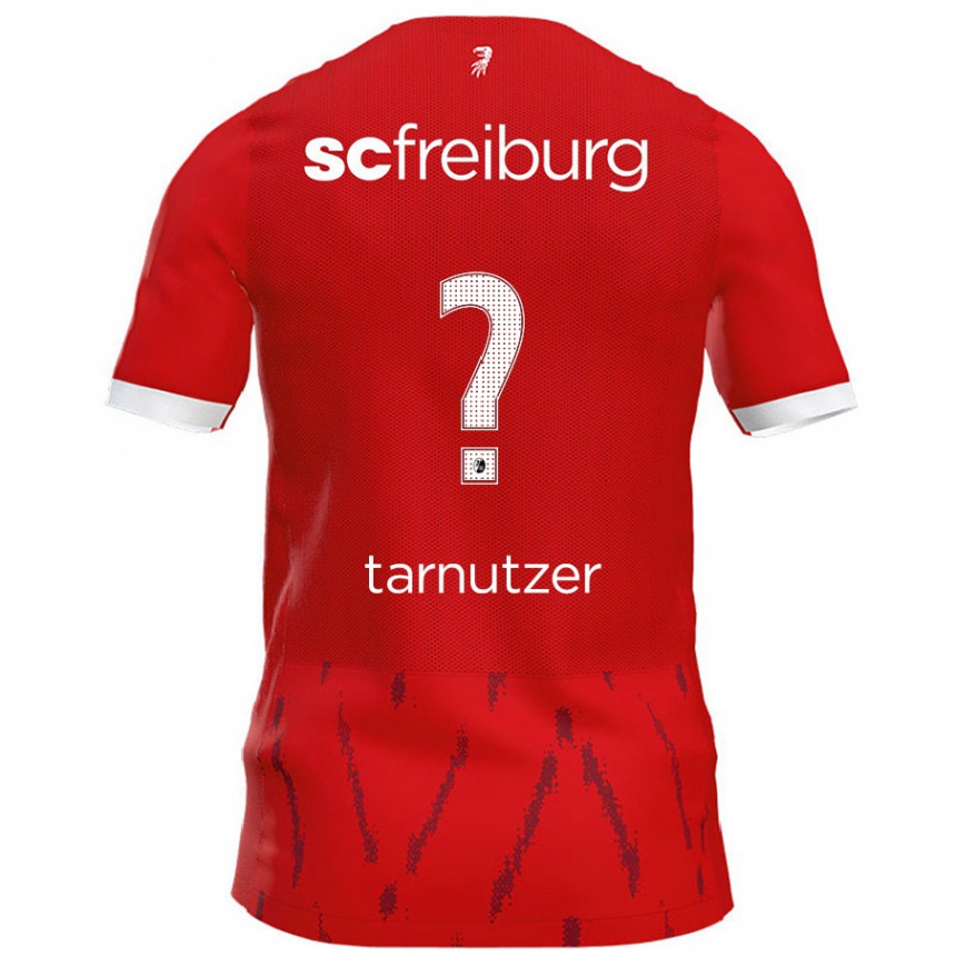 Kids Football Rouven Tarnutzer #0 Red Home Jersey 2024/25 T-Shirt Nz