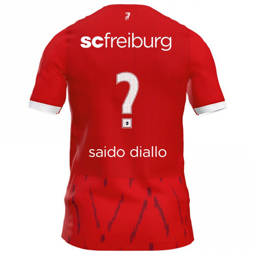 Kids Football Mamadou Saido Diallo #0 Red Home Jersey 2024/25 T-Shirt Nz