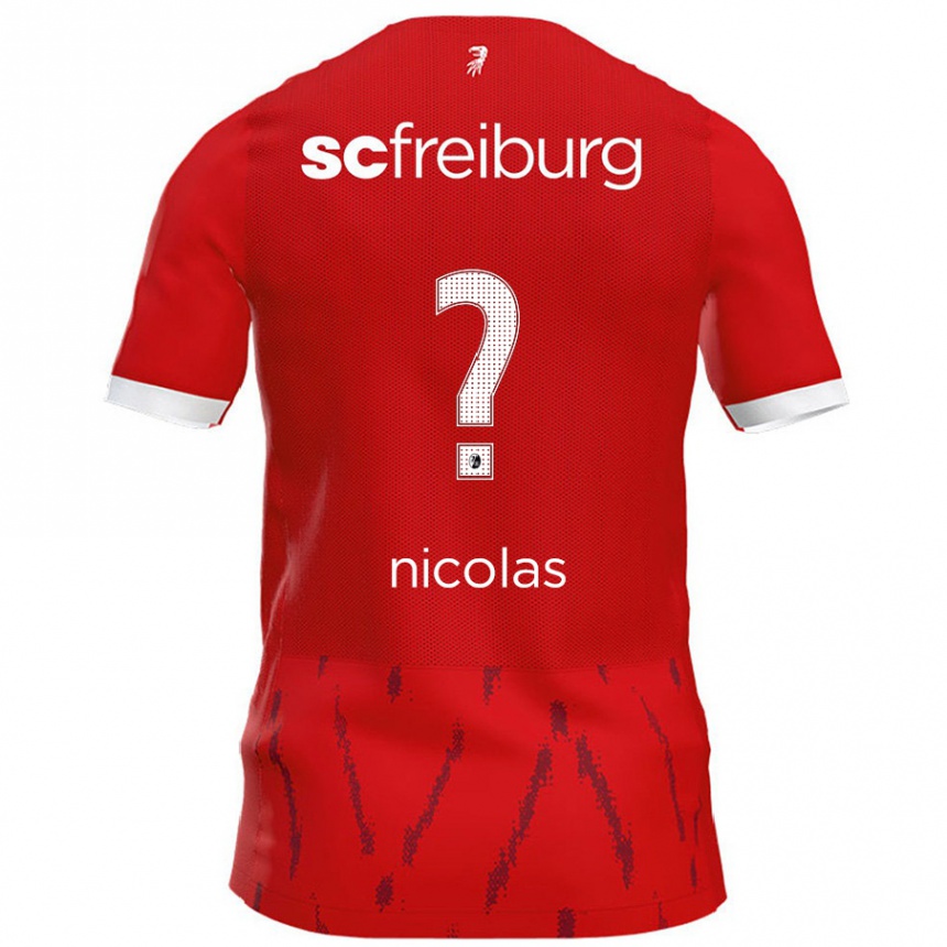 Kids Football Nicolas Schnerring #0 Red Home Jersey 2024/25 T-Shirt Nz