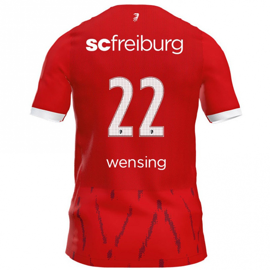 Kids Football Luisa Wensing #22 Red Home Jersey 2024/25 T-Shirt Nz