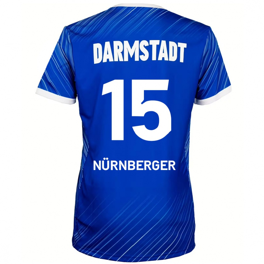 Kids Football Fabian Nürnberger #15 Blue White Home Jersey 2024/25 T-Shirt Nz