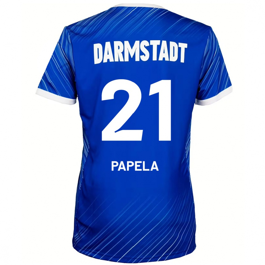 Kids Football Merveille Papela #21 Blue White Home Jersey 2024/25 T-Shirt Nz