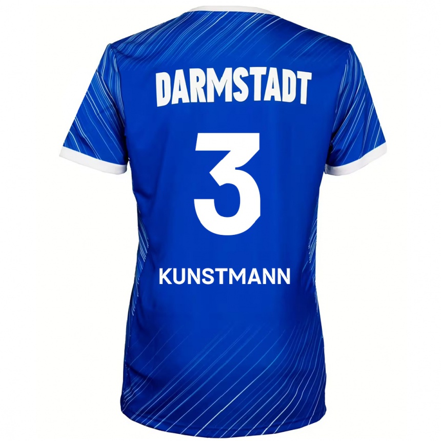 Kids Football Kelvin Kunstmann #3 Blue White Home Jersey 2024/25 T-Shirt Nz