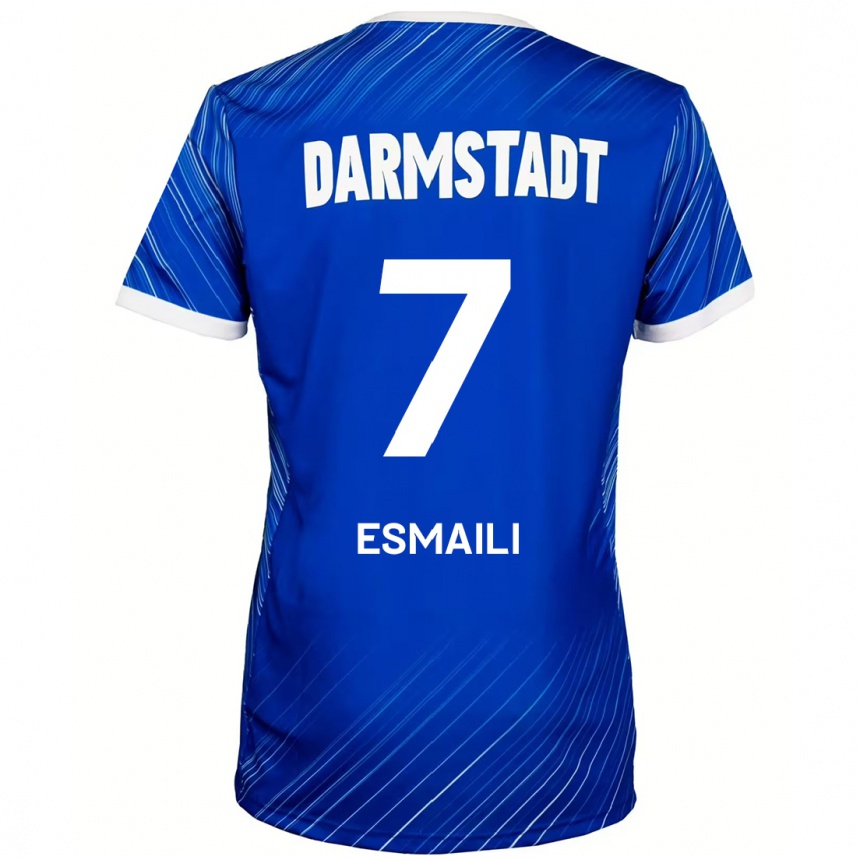 Kids Football Ali Esmaili #7 Blue White Home Jersey 2024/25 T-Shirt Nz