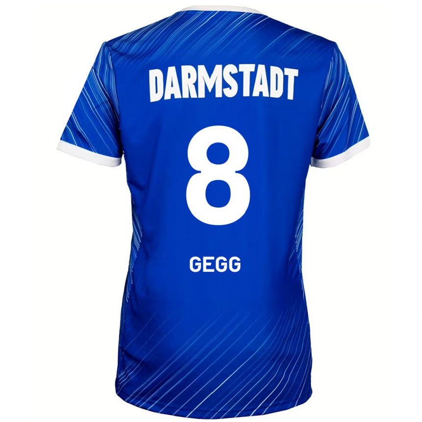 Kids Football Samir Gegg #8 Blue White Home Jersey 2024/25 T-Shirt Nz