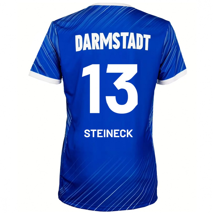 Kids Football Tom Steineck #13 Blue White Home Jersey 2024/25 T-Shirt Nz