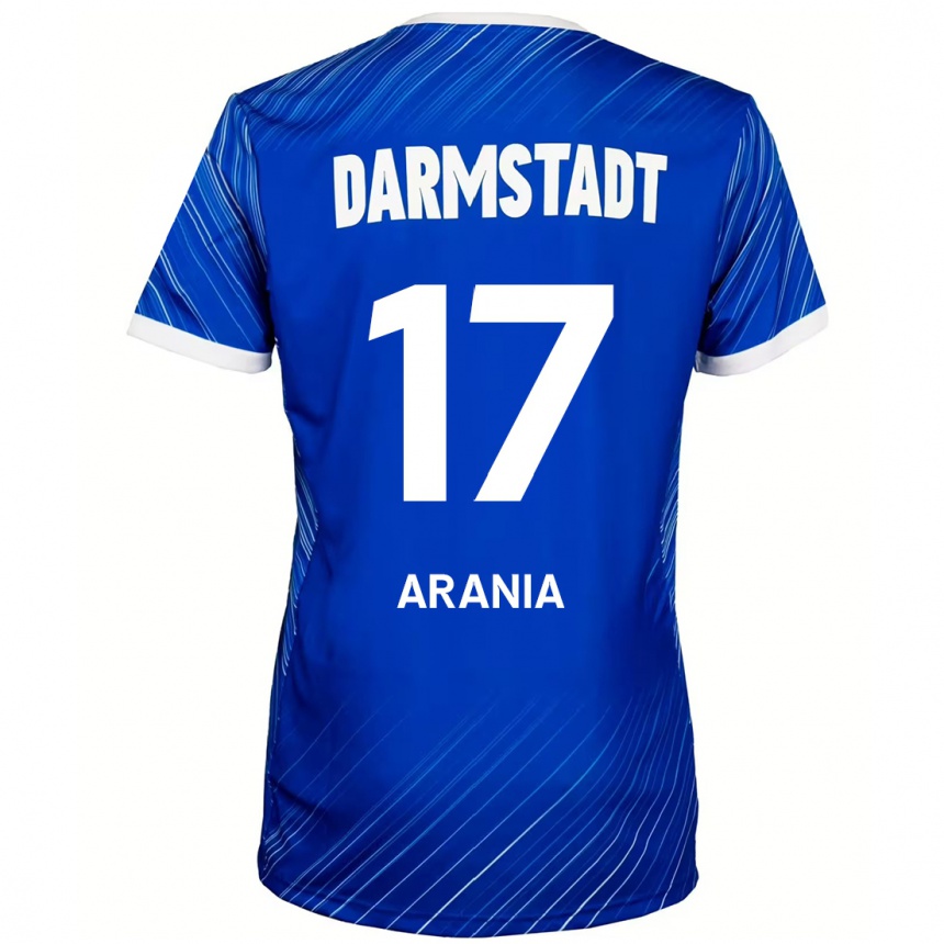 Kids Football Asaf Arania #17 Blue White Home Jersey 2024/25 T-Shirt Nz