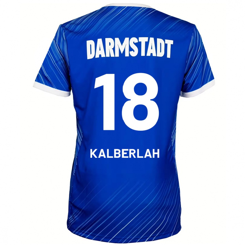 Kids Football Simon Kalberlah #18 Blue White Home Jersey 2024/25 T-Shirt Nz