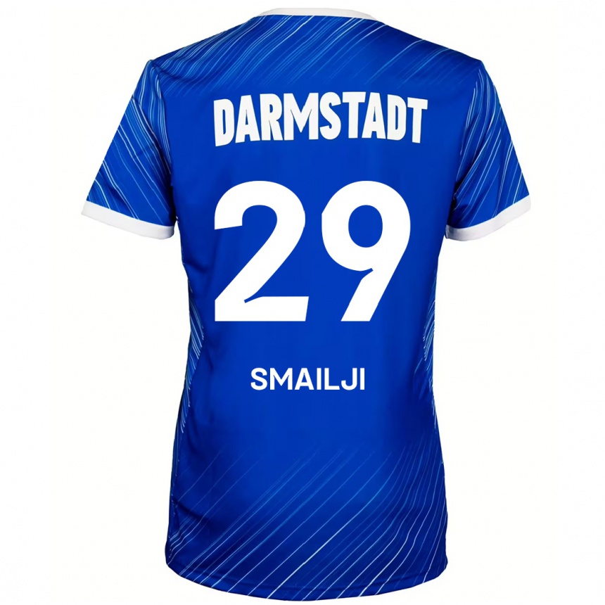 Kids Football Esad Smailji #29 Blue White Home Jersey 2024/25 T-Shirt Nz