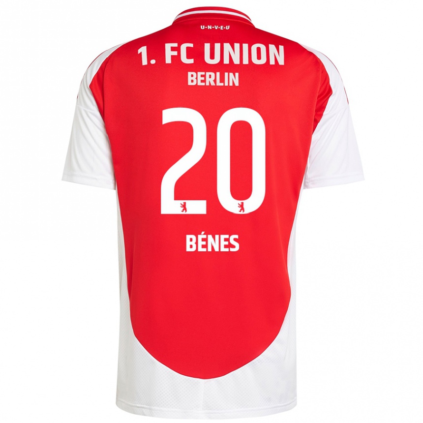 Kids Football László Bénes #20 Red White Home Jersey 2024/25 T-Shirt Nz