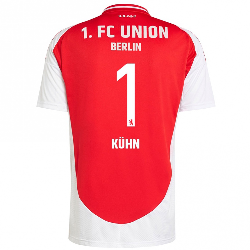 Kids Football Samuel Kühn #1 Red White Home Jersey 2024/25 T-Shirt Nz