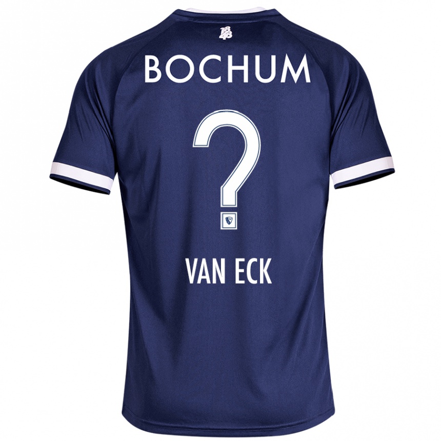 Kids Football Ole Van Eck #0 Dark Blue Home Jersey 2024/25 T-Shirt Nz