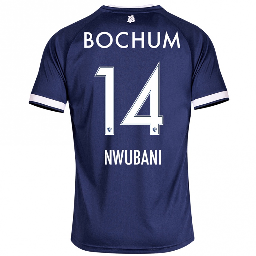 Kids Football Keleb Nwubani #14 Dark Blue Home Jersey 2024/25 T-Shirt Nz