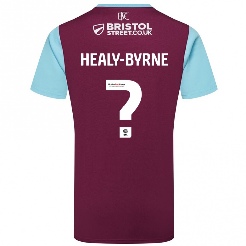 Kids Football Alex Healy-Byrne #0 Burgundy Sky Blue Home Jersey 2024/25 T-Shirt Nz