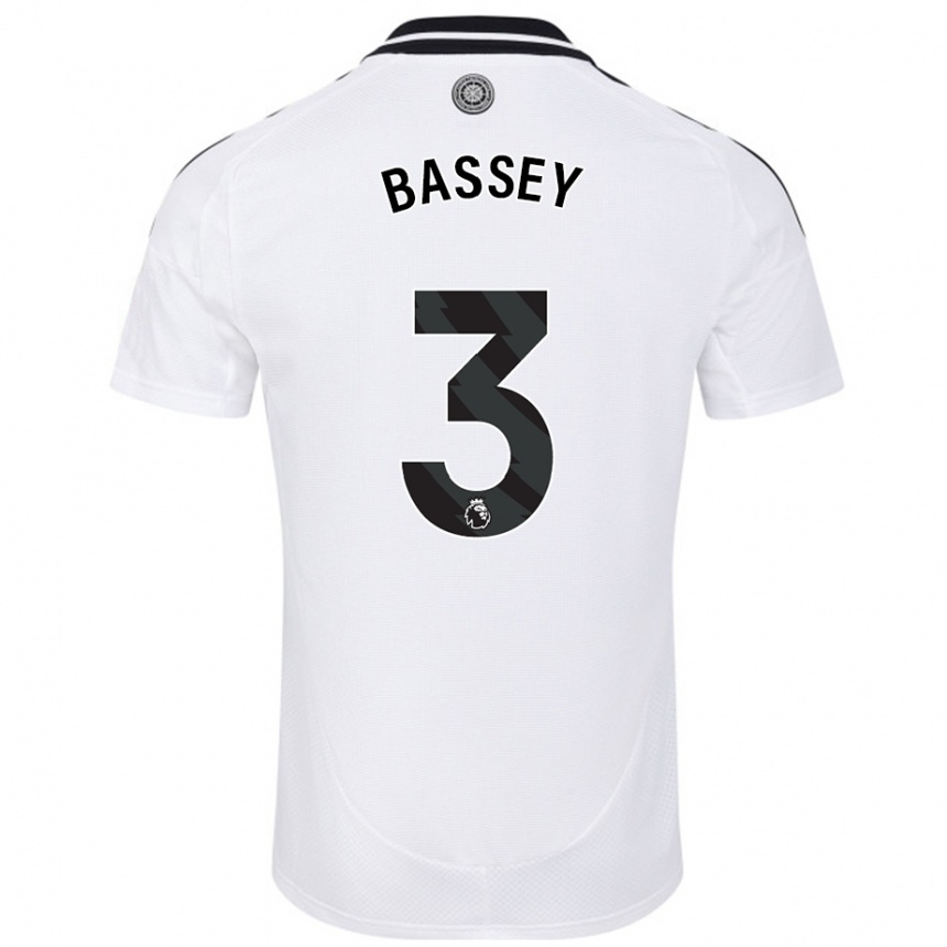 Kids Football Calvin Bassey #3 White Home Jersey 2024/25 T-Shirt Nz