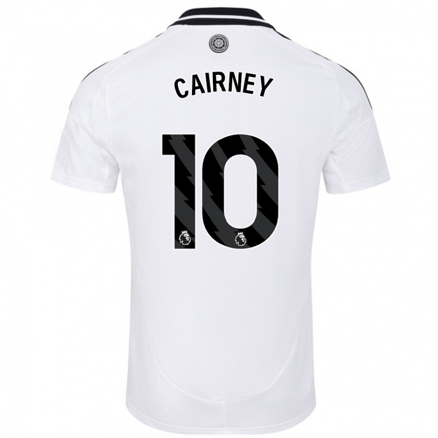 Kids Football Tom Cairney #10 White Home Jersey 2024/25 T-Shirt Nz