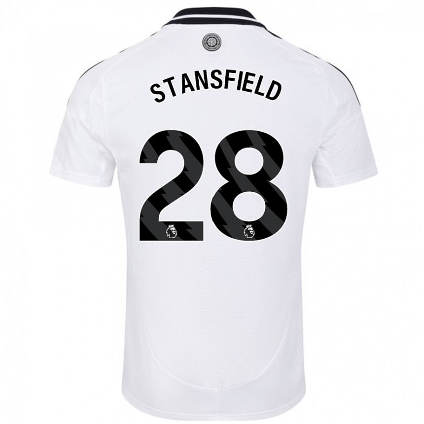 Kids Football Jay Stansfield #28 White Home Jersey 2024/25 T-Shirt Nz