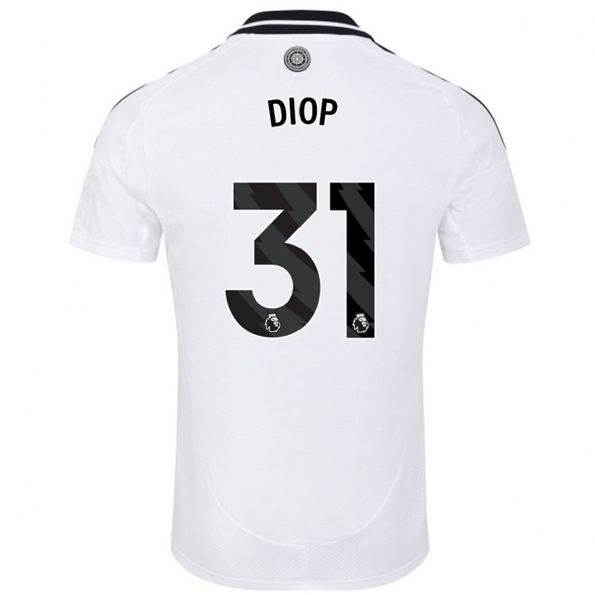 Kids Football Issa Diop #31 White Home Jersey 2024/25 T-Shirt Nz