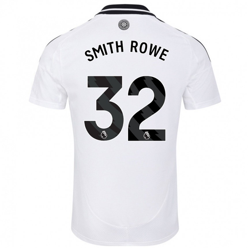 Kids Football Emile Smith Rowe #32 White Home Jersey 2024/25 T-Shirt Nz