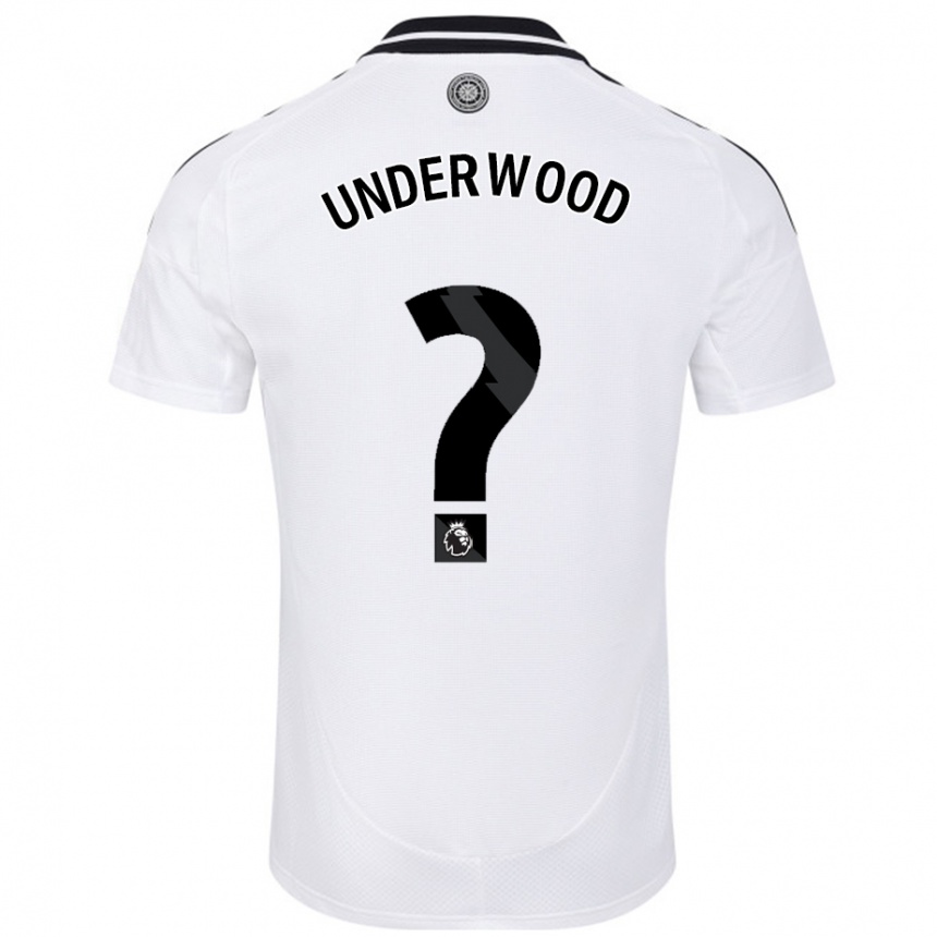 Kids Football Marco Underwood #0 White Home Jersey 2024/25 T-Shirt Nz