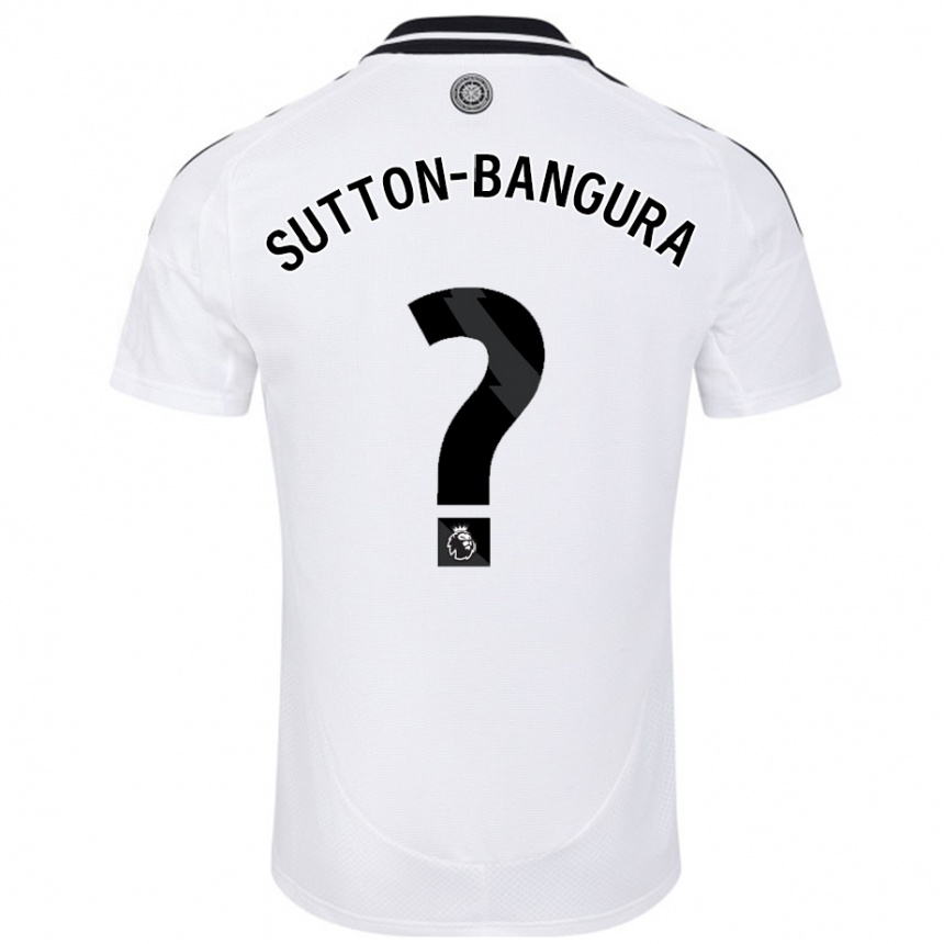 Kids Football William Sutton-Bangura #0 White Home Jersey 2024/25 T-Shirt Nz