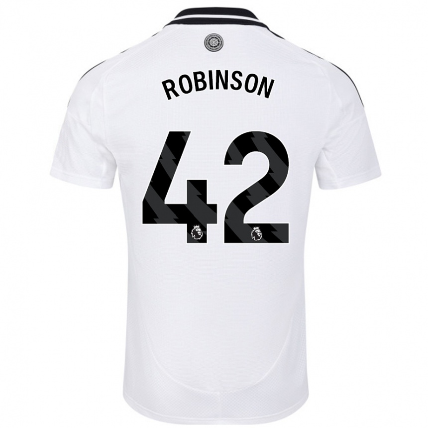 Kids Football Charlie Robinson #42 White Home Jersey 2024/25 T-Shirt Nz