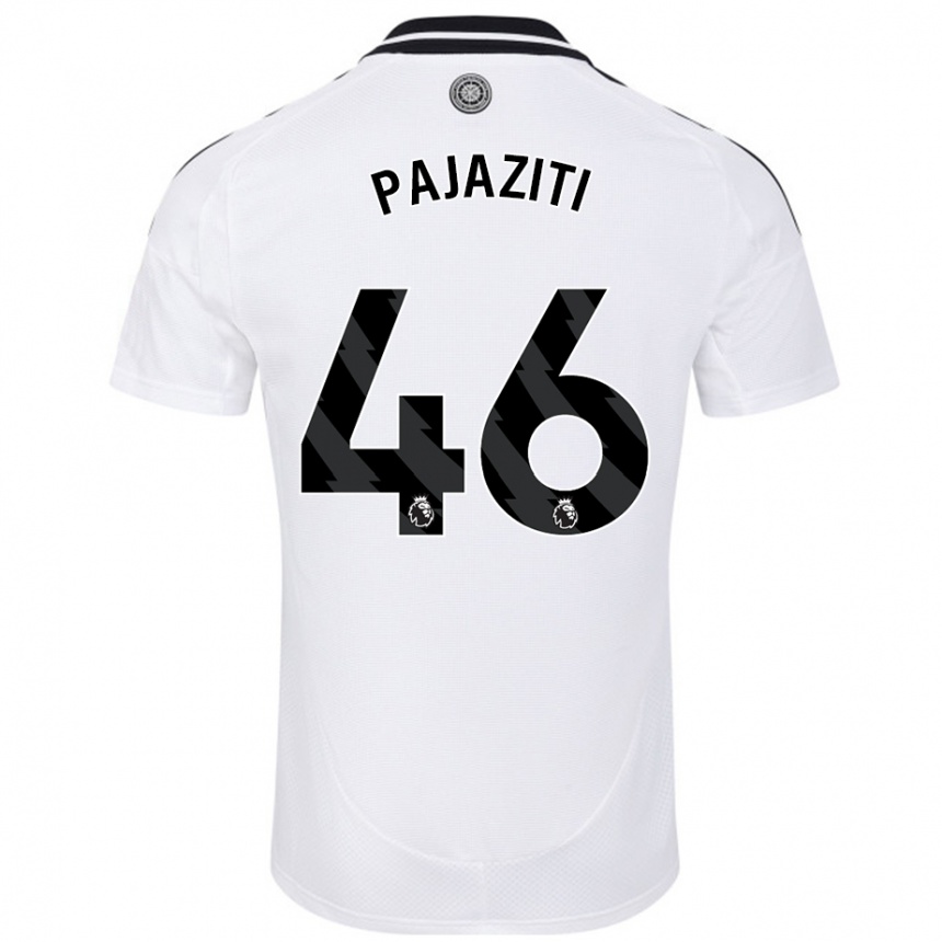 Kids Football Adrion Pajaziti #46 White Home Jersey 2024/25 T-Shirt Nz