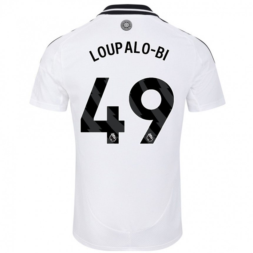 Kids Football Aaron Loupalo-Bi #49 White Home Jersey 2024/25 T-Shirt Nz