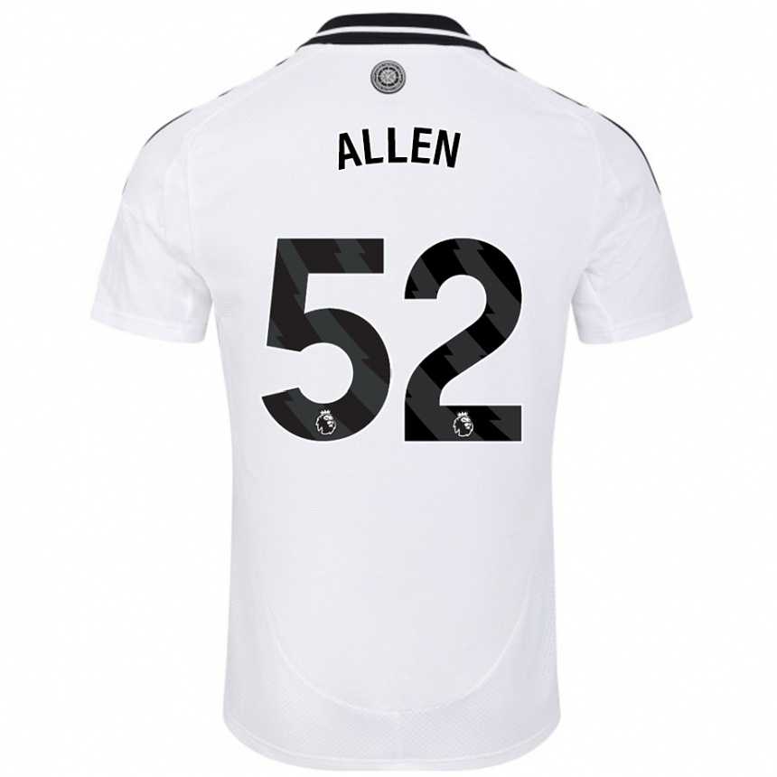 Kids Football Michael Allen #52 White Home Jersey 2024/25 T-Shirt Nz