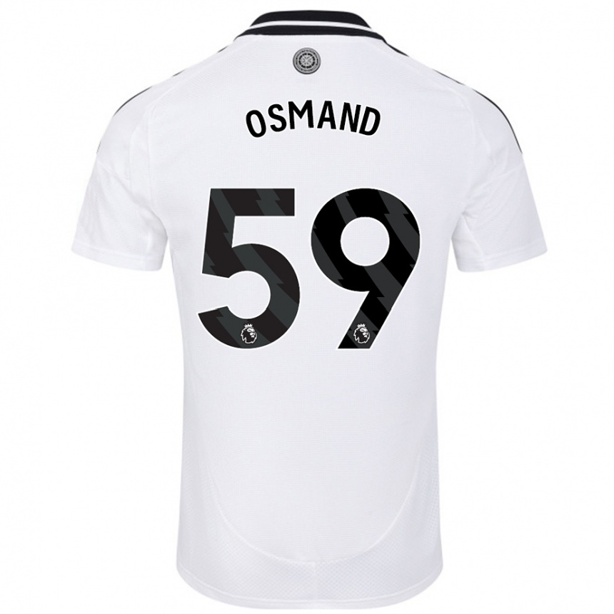 Kids Football Callum Osmand #59 White Home Jersey 2024/25 T-Shirt Nz