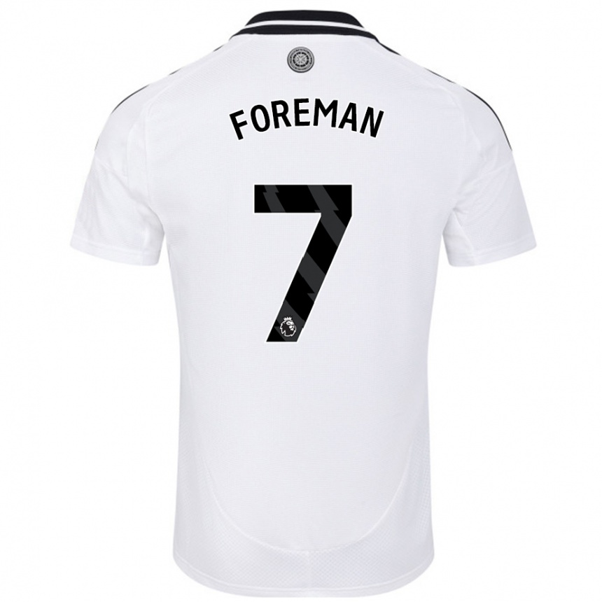 Kids Football Tia Foreman #7 White Home Jersey 2024/25 T-Shirt Nz