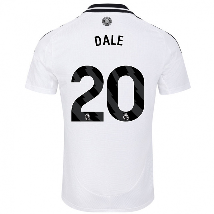 Kids Football Olivia Dale #20 White Home Jersey 2024/25 T-Shirt Nz